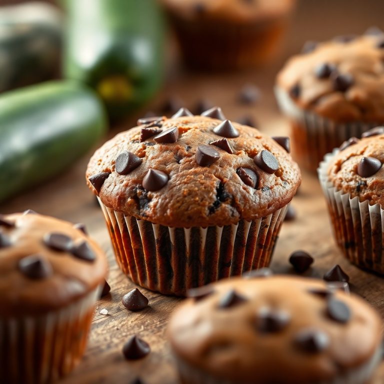 Moist Zucchini Chocolate Chip Muffins Recipe – Easy & Healthy