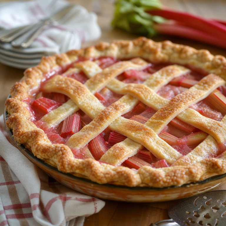 Classic Rhubarb Pie Recipe – Easy Homemade Dessert