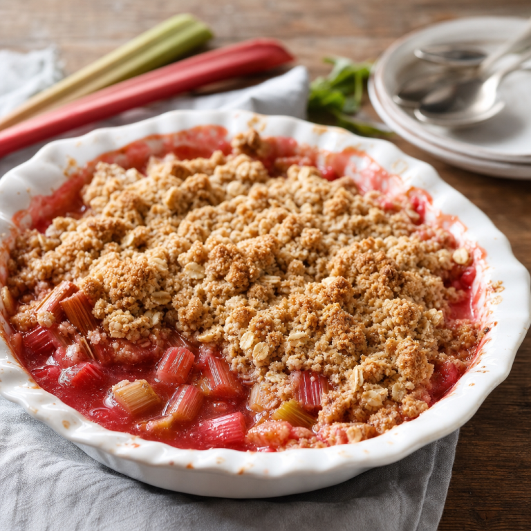 Easy Rhubarb Crisp Recipe – Tangy and Sweet Dessert