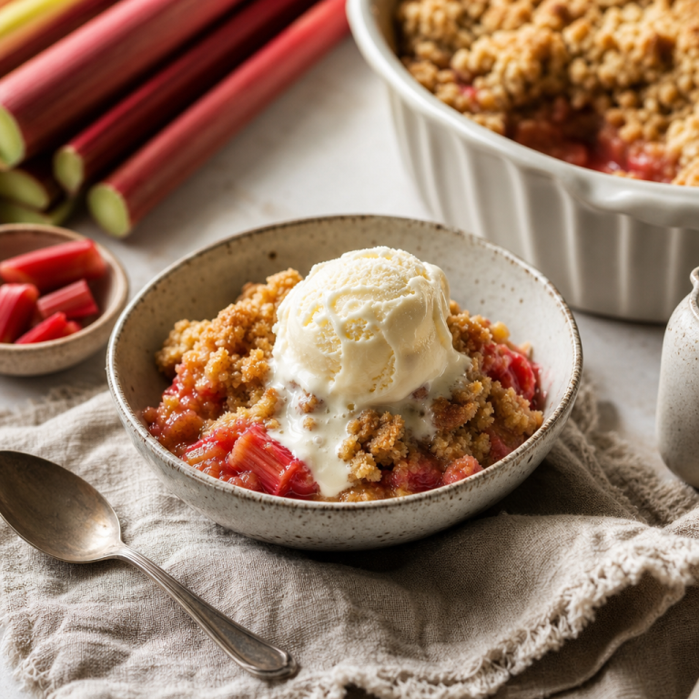 Easy Rhubarb Crumble Recipe – Classic Dessert with a Tangy Twist