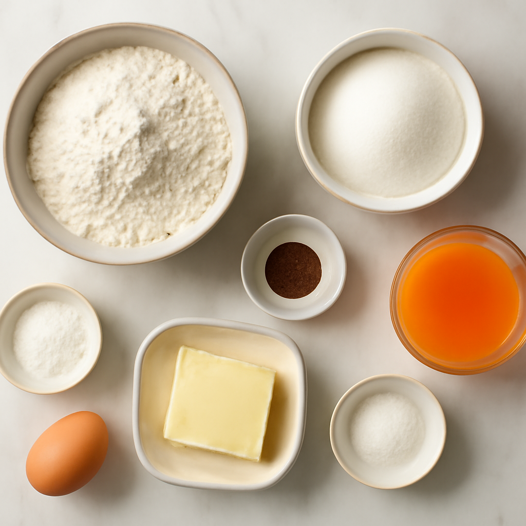 Ingredients for Easy Summer Cookies Recipe - Light and Delicious Treats