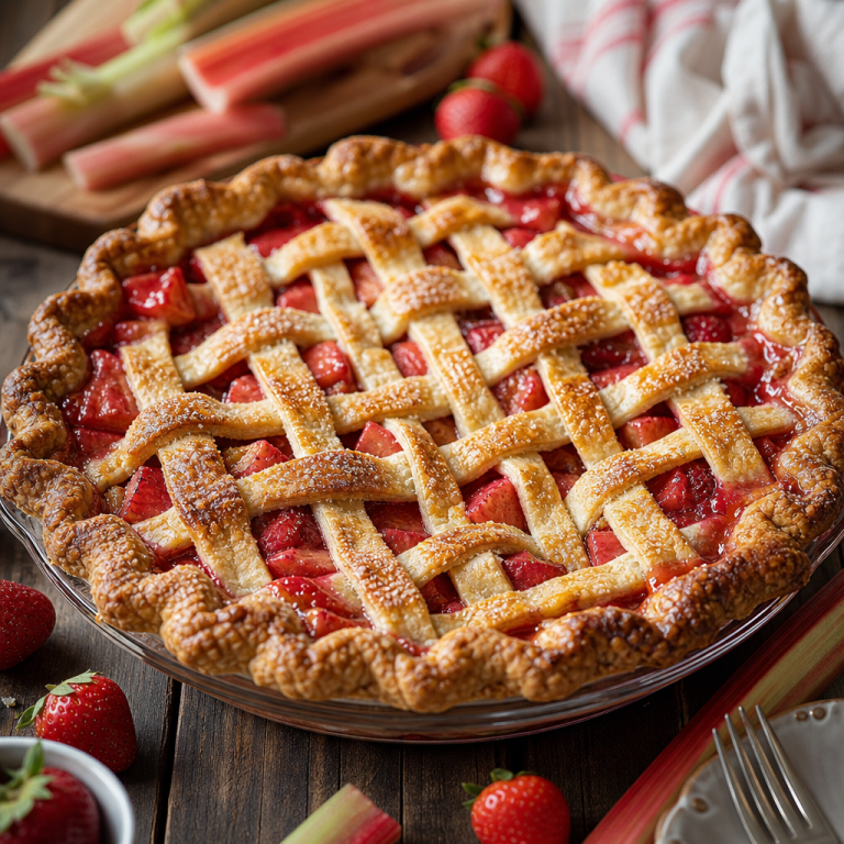 Strawberry Rhubarb Pie Recipe – Classic Summer Dessert