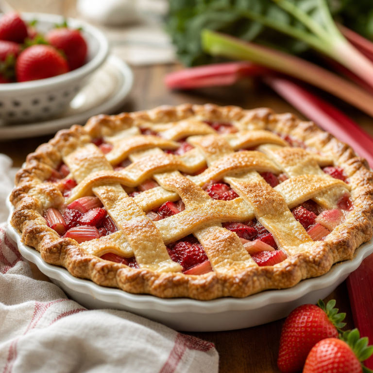 Strawberry Rhubarb Pie Recipe – Classic Summer Dessert